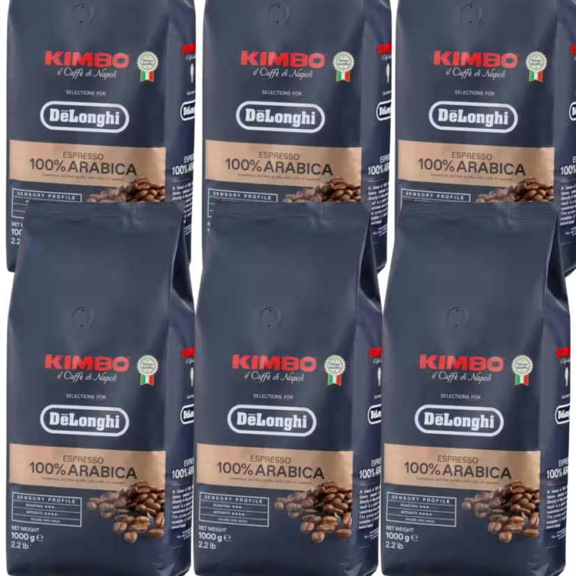 DeLonghi Kimbo Espresso 100% Arabica 6 x 1kg